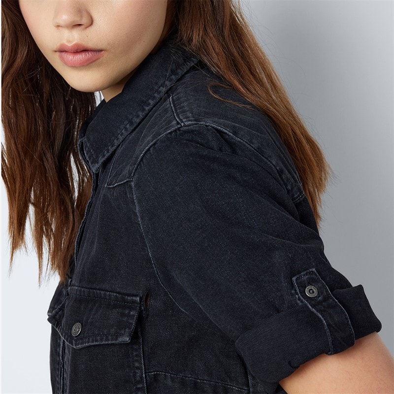 Noisy May Womens Signe Denim Dress Black - Image 4