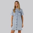 Noisy May Womens Signe Denim Dress Light Blue Denim