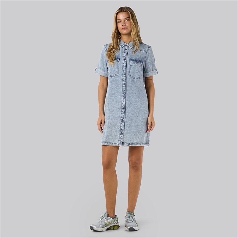 Noisy May Womens Signe Denim Dress Light Blue Denim - Image 2