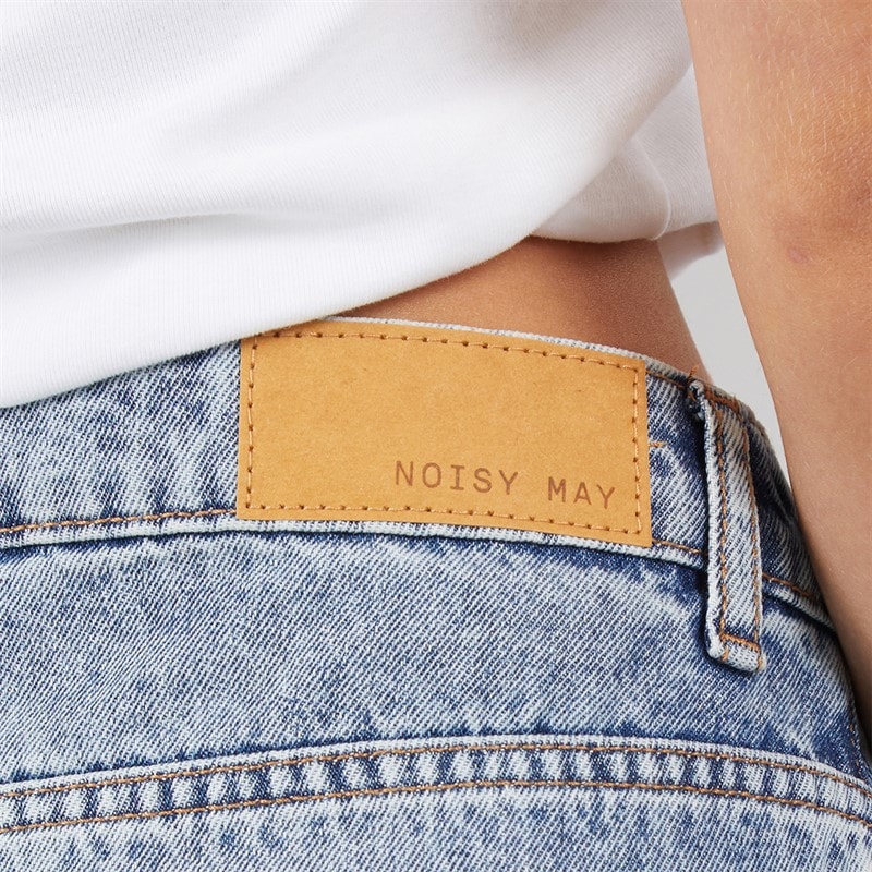 Noisy May Womens Mindie Bermuda Shorts Light Blue Denim - Image 5
