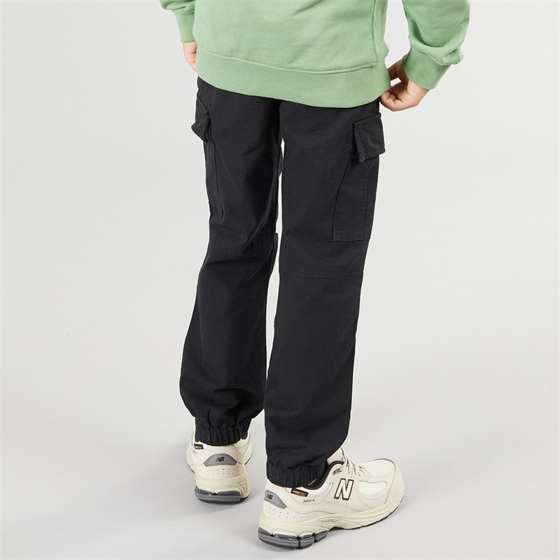 Lyle And Scott Boys Ripstop Cuffed Cargo Trousers Z865 Jet Black - Image 2