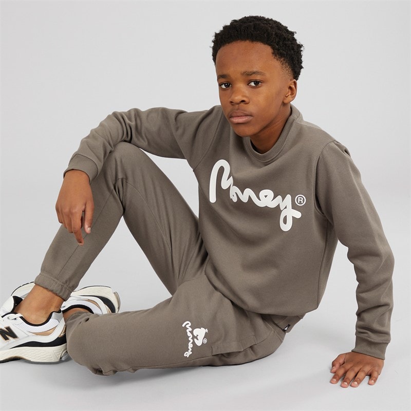 Money Boys Sig Ape Crew Tracksuit Dark Grey