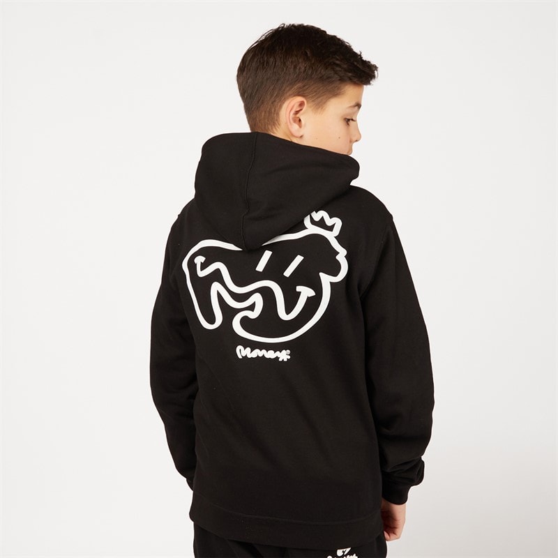 Money Boys Smiley Sig Ape Hoodie Black - Image 2