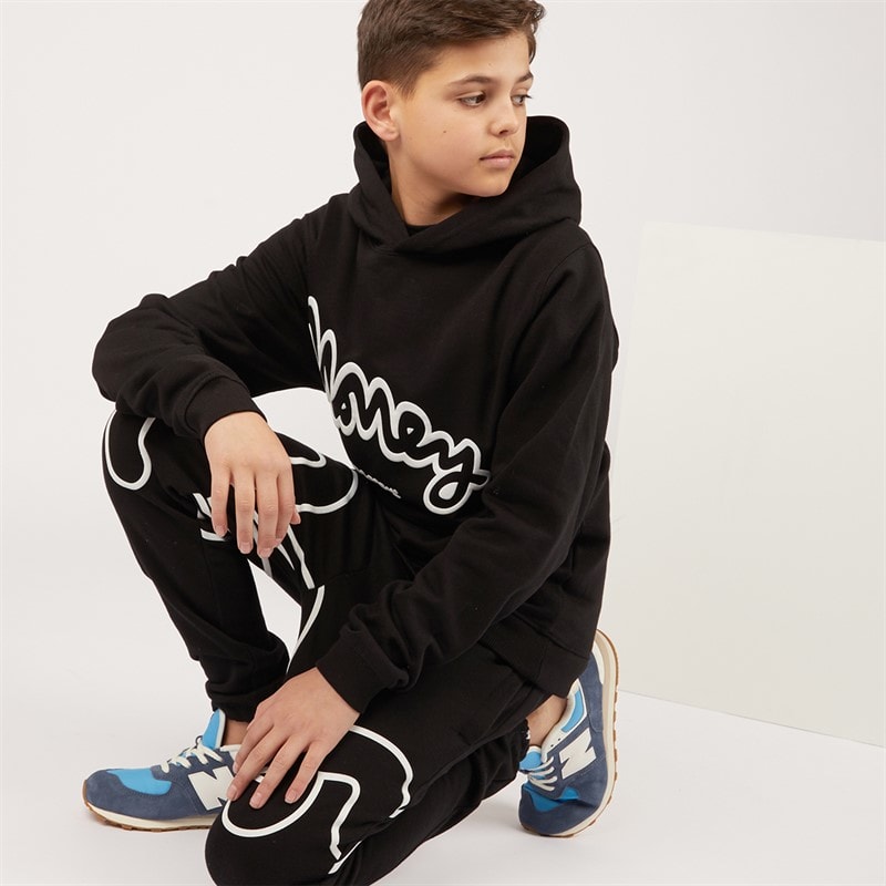 Money Boys Smiley Sig Ape Hoodie Black - Image 3