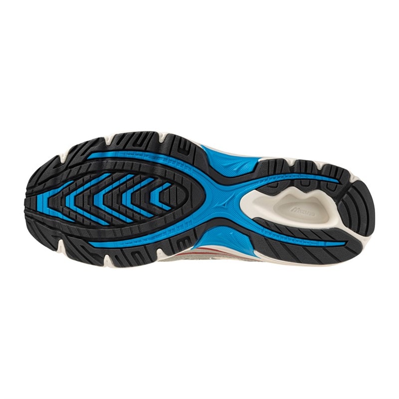 Mizuno MXR Trainers Pristine/High Risk Red/Blue Pace - Image 2