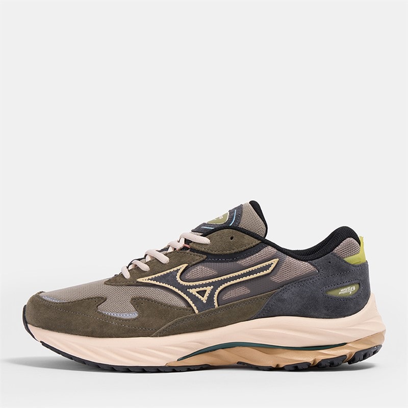 Mizuno Wave Rider Beta Trainers Vintage Khaki/Black Sand/Grape - Image 1