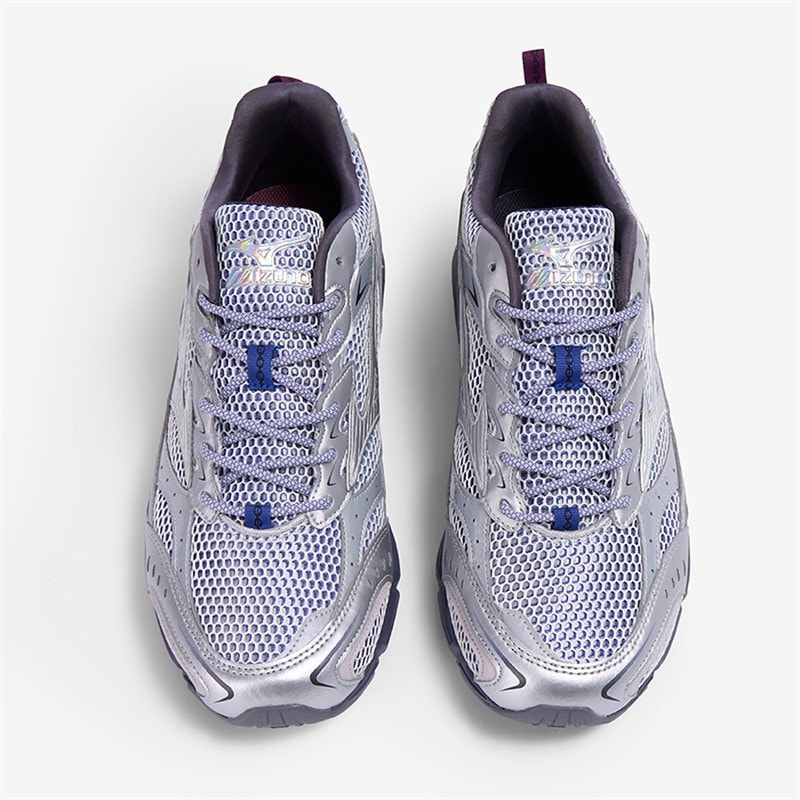 Mizuno Mens MXR Space Pack Trainers Silver/Silver/Nimbus Cloud - Image 3