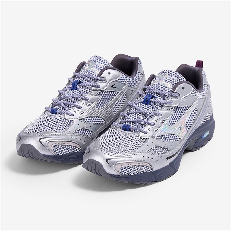 Mizuno Mens MXR Space Pack Trainers Silver/Silver/Nimbus Cloud - Image 4