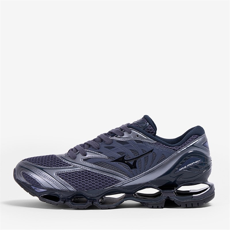 Mizuno Mens Wave Prophecy Trainers Odyssey ey Odyssey Gray/Black/Metallic Gr - Image 1