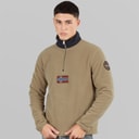 Napapijri Mens Tev Polar 1/2 Zip Sweatshirt Fallen Rock
