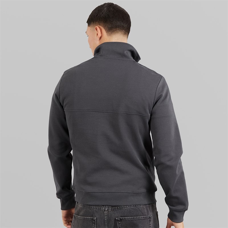 Napapijri Mens Bastien 1/2 Zip Sweatshirt Dark Grey Solid - Image 2