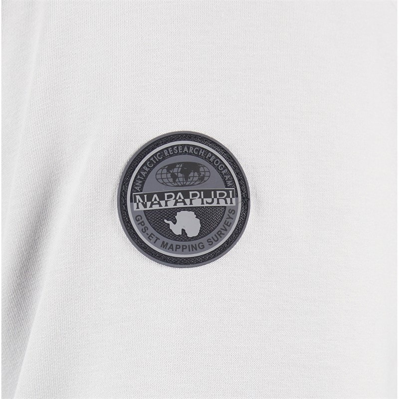 Napapijri Mens Sesano 1/2 Zip Top Light Grey Solid - Image 5