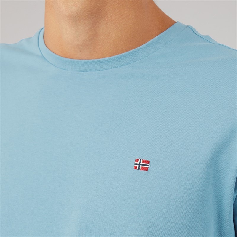 Napapijri Mens Salis T-Shirt Faded Denim - Image 3