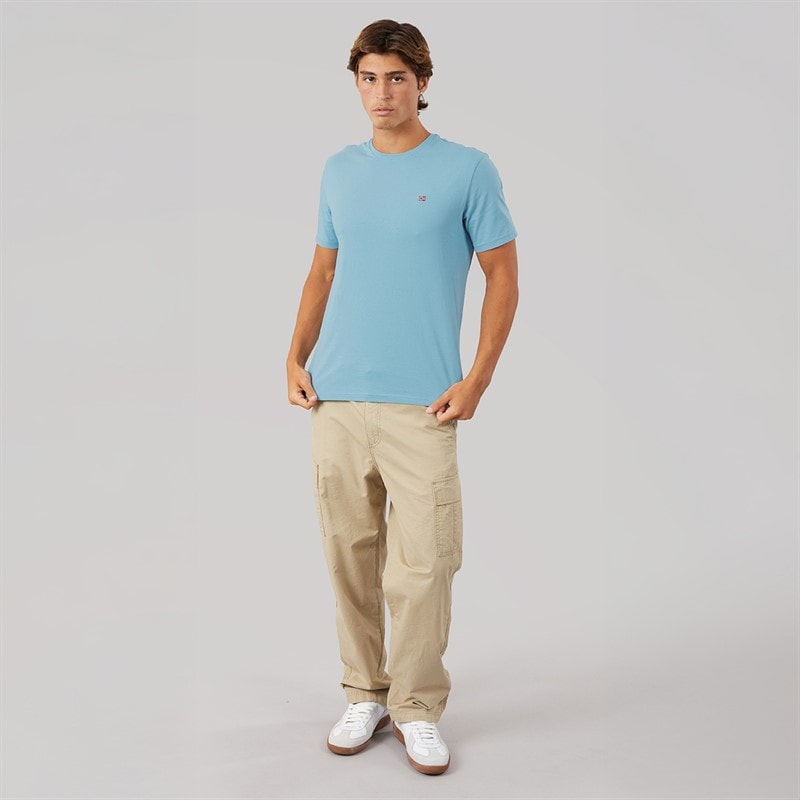 Napapijri Mens Salis T-Shirt Faded Denim - Image 4