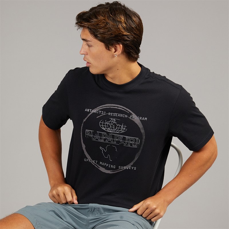 Napapijri Mens Bald T-Shirt Black Beauty