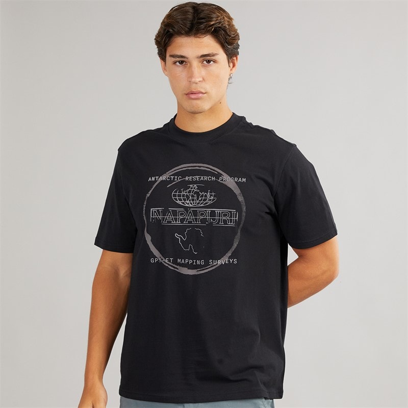 Napapijri Mens Bald T-Shirt Black Beauty - Image 3