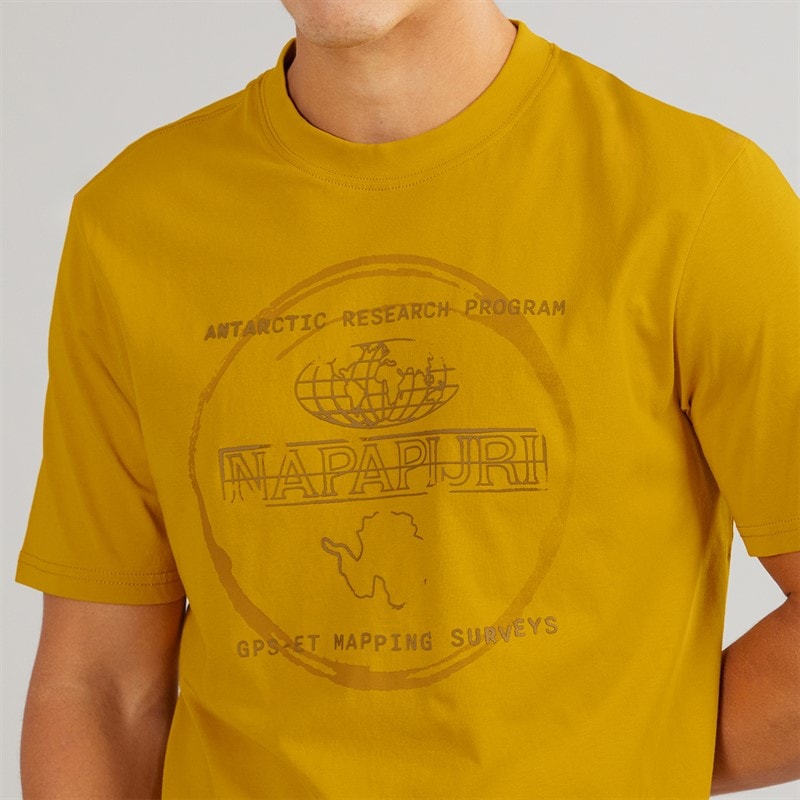 Napapijri Mens Bald T-Shirt Gold Flake - Image 3