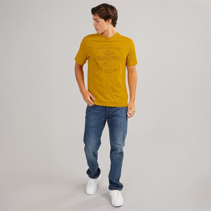 Napapijri Mens Bald T-Shirt Gold Flake - Image 4