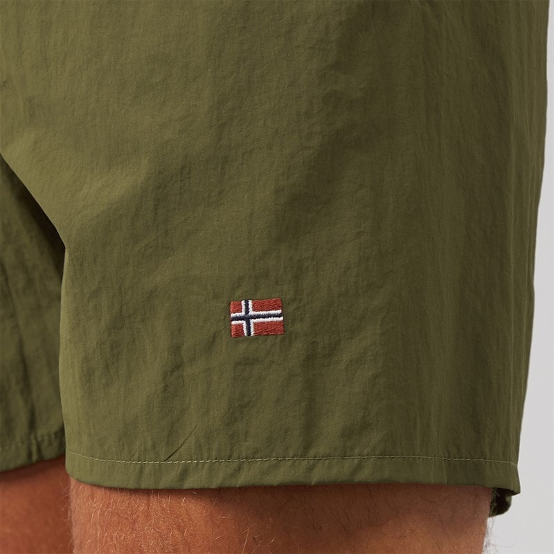 Napapijri Mens Haldane Swim Shorts Dark Olive - Image 3