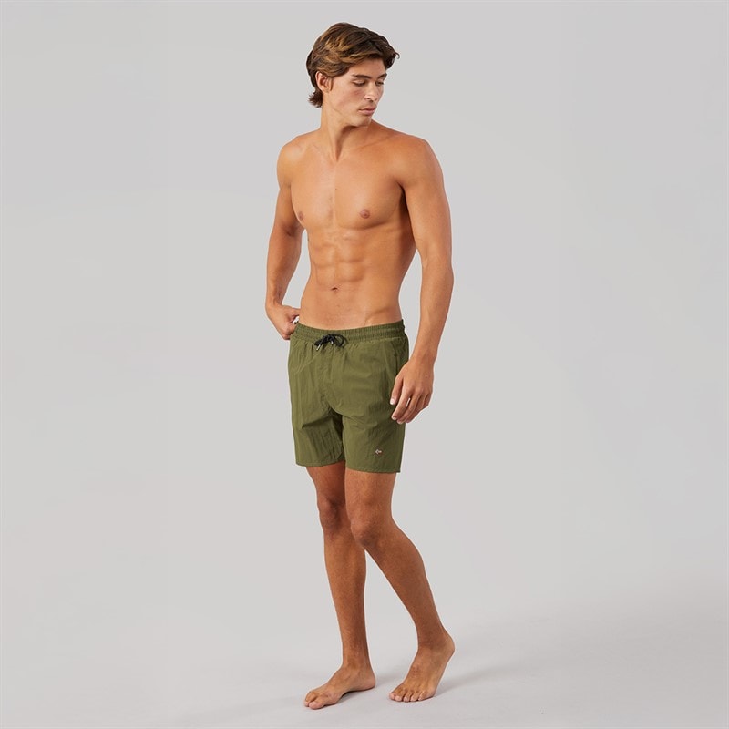 Napapijri Mens Haldane Swim Shorts Dark Olive - Image 4