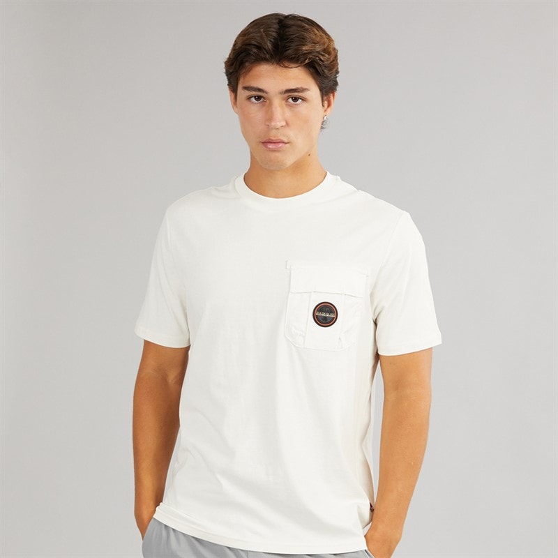 Napapijri Mens Linton T-Shirt White Whisper