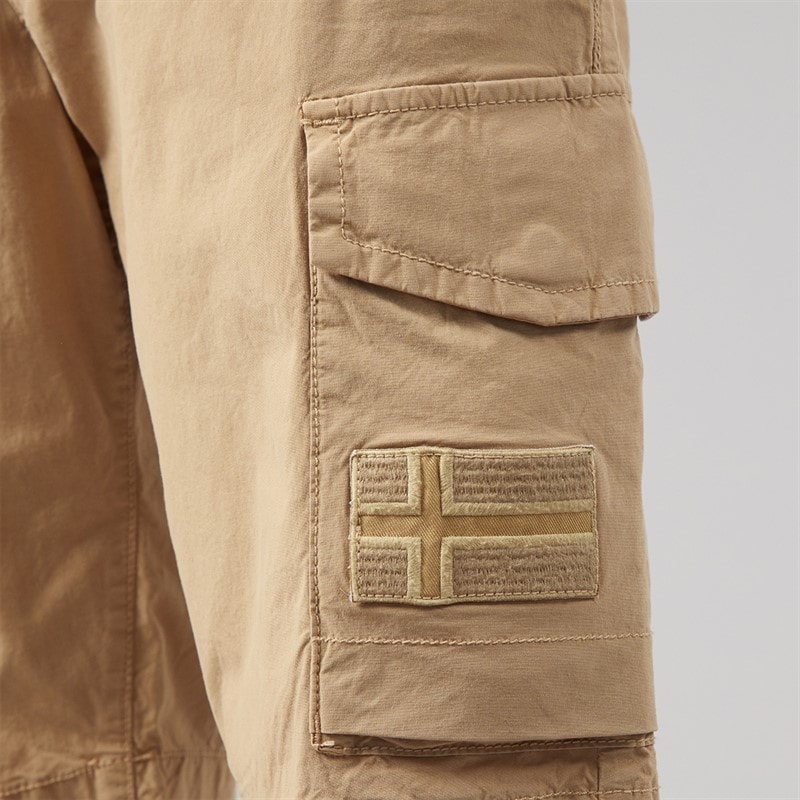 Napapijri Mens Horton Cargo Shorts Tannin - Image 3