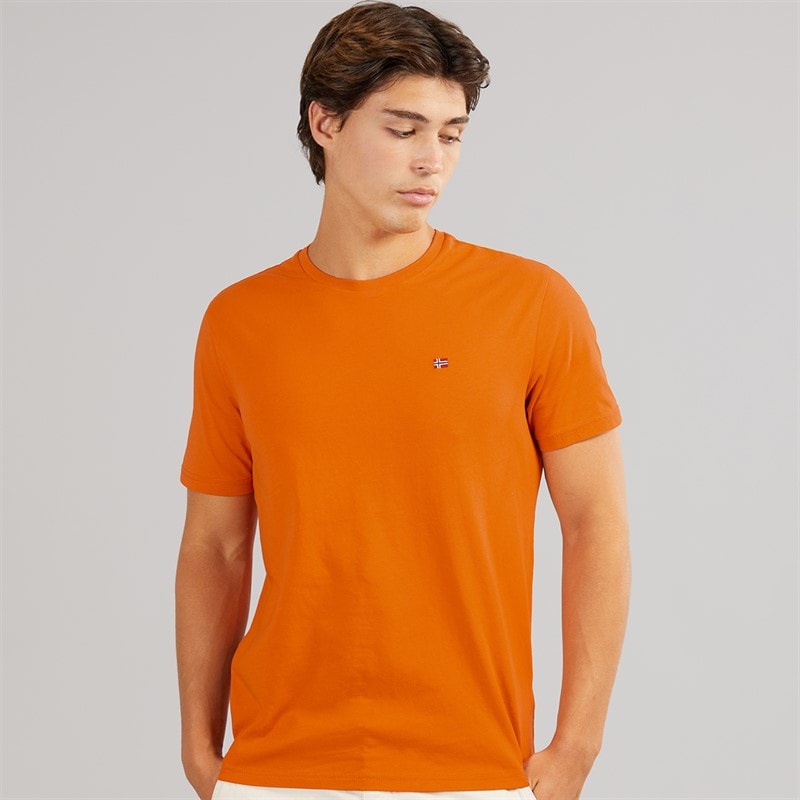 Napapijri Mens Salis T-Shirt Orange Pumpkin