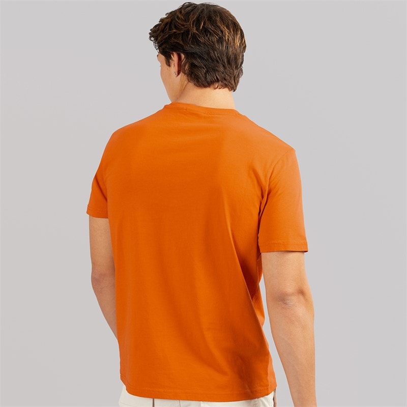 Napapijri Mens Salis T-Shirt Orange Pumpkin - Image 2