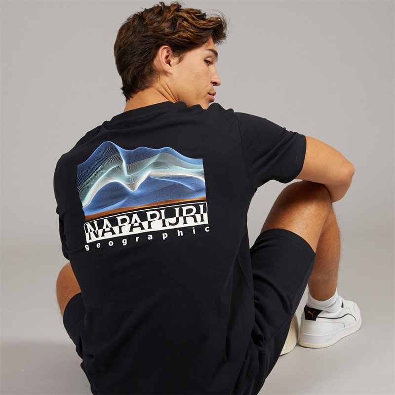 Napapijri Mens Rorvik T-Shirt Black Beauty - Image 1