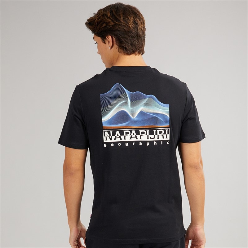 Napapijri Mens Rorvik T-Shirt Black Beauty - Image 3