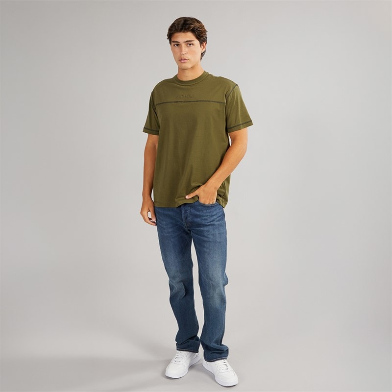 Napapijri Mens Umbra T-Shirt Dark Olive - Image 4