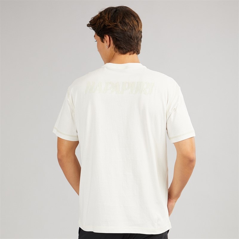 Napapijri Mens Umbra T-Shirt White Whisper - Image 2