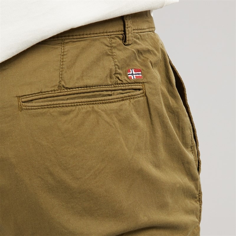 Napapijri Mens Puyo Chino Trousers Dark Olive - Image 3