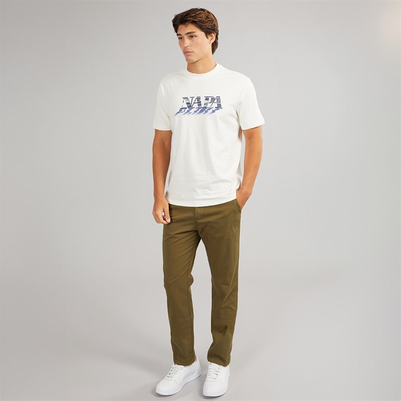 Napapijri Mens Puyo Chino Trousers Dark Olive - Image 4