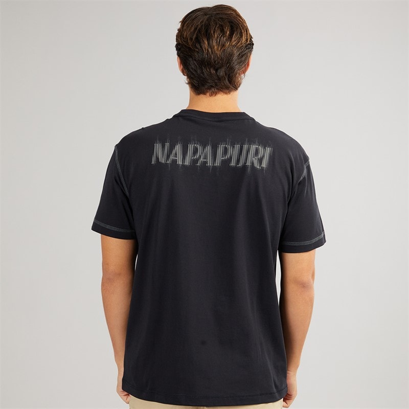 Napapijri Mens Umbra T-Shirt Black Beauty - Image 2