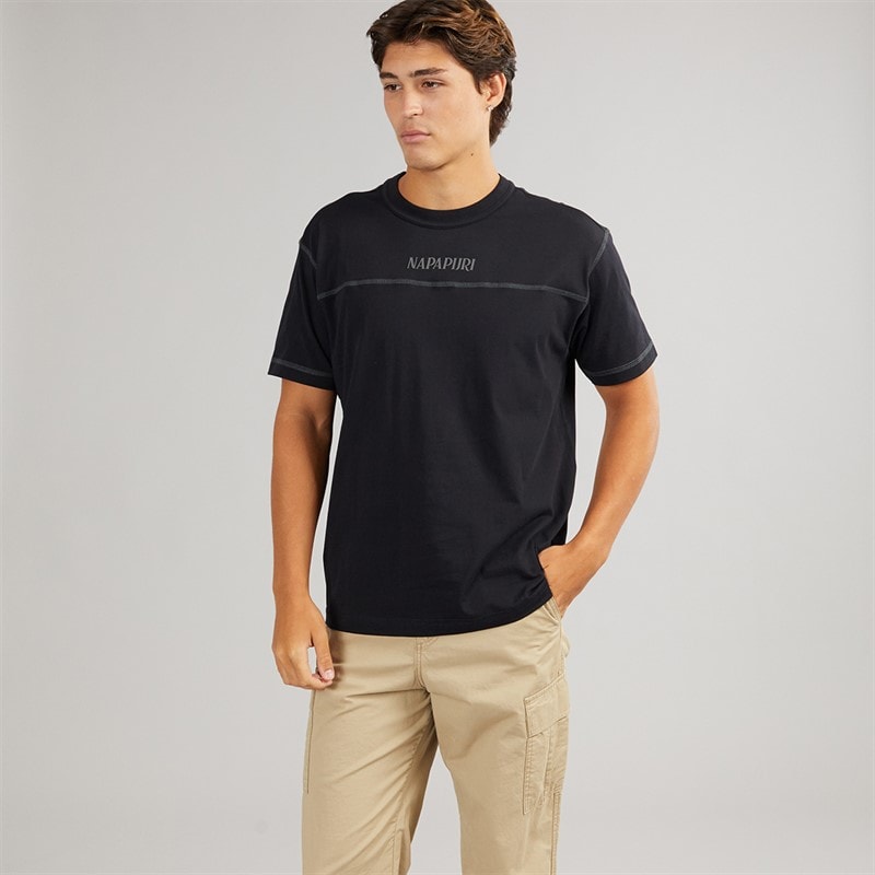 Napapijri Mens Umbra T-Shirt Black Beauty - Image 5