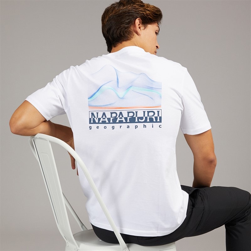 Napapijri Mens Rorvik T-Shirt Bright White - Image 1