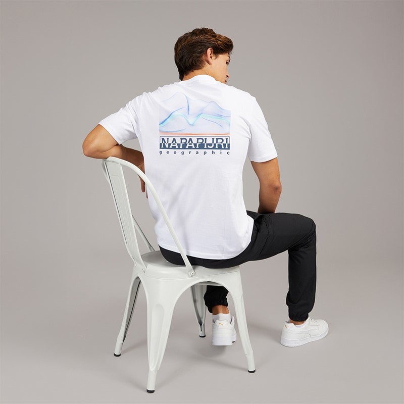 Napapijri Mens Rorvik T-Shirt Bright White - Image 5