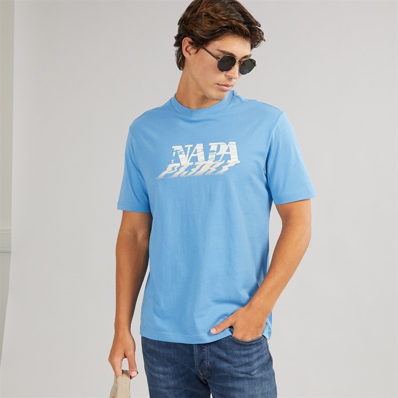 Napapijri Mens Lodestar T-Shirt Blue Jasper