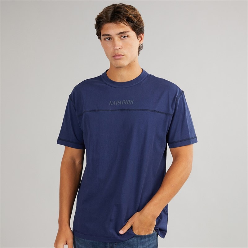 Napapijri Mens Umbra T-Shirt Naval Acade - Image 2