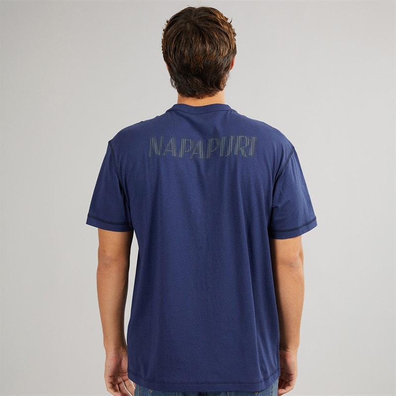 Napapijri Mens Umbra T-Shirt Naval Acade - Image 3