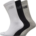New Balance Three Pack Cushioned Crew Socks Black/Grey/White
