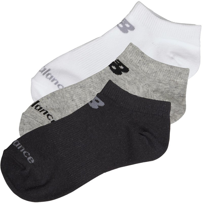 New Balance Junior Three Pack No Show Socks Multi