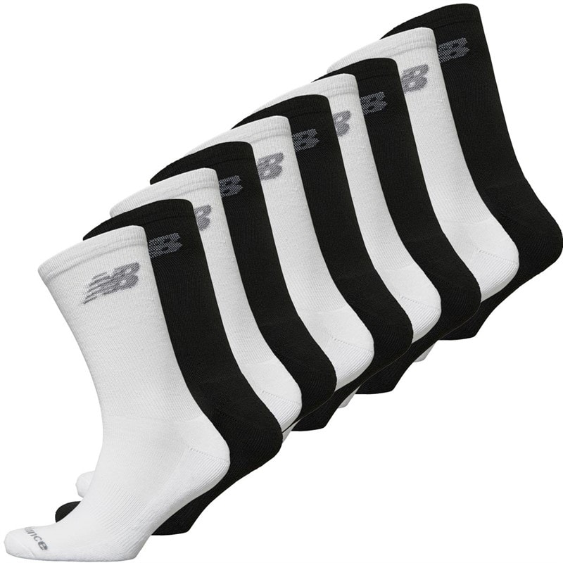 New Balance Ten Pack Cushioned Crew Socks Black/White