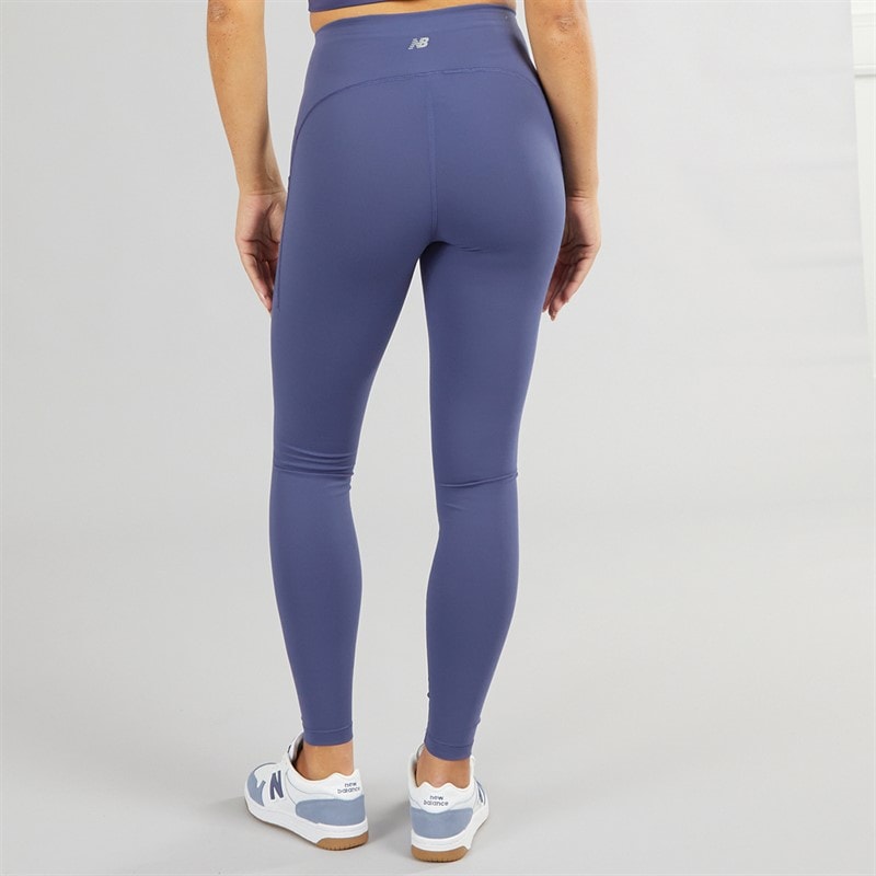 New Balance Womens Sleek NB Dry Pocket High Waisted Tight Leggings Dream State - Image 3