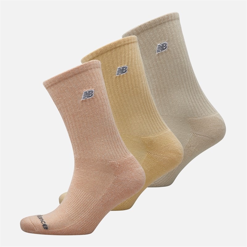 New Balance Grey Patch Logo Three Pack Crew Socks Multi - Image 1