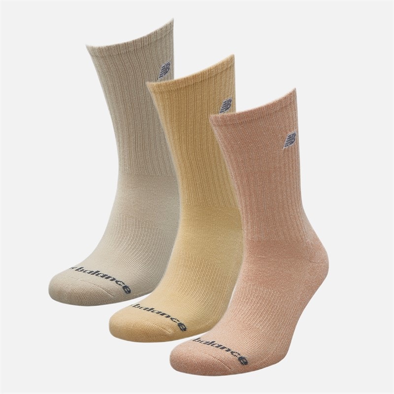 New Balance Grey Patch Logo Three Pack Crew Socks Multi - Image 2