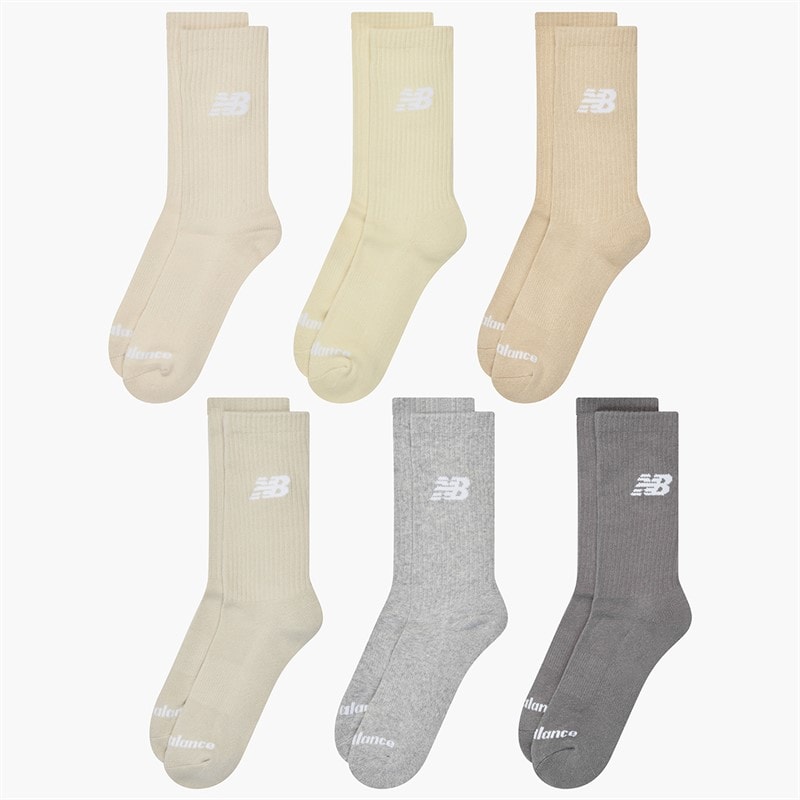 New Balance Mens Everyday Six Pack Crew Socks Multi - Image 2
