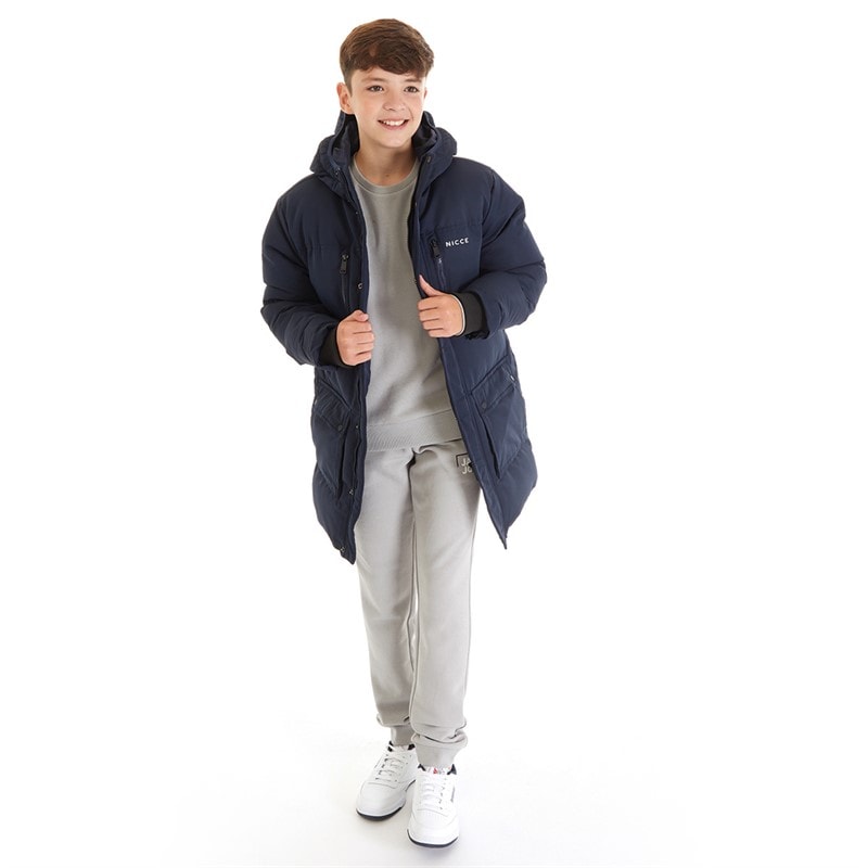 NICCE Boys Vespucci Parka Jacket Navy - Image 3