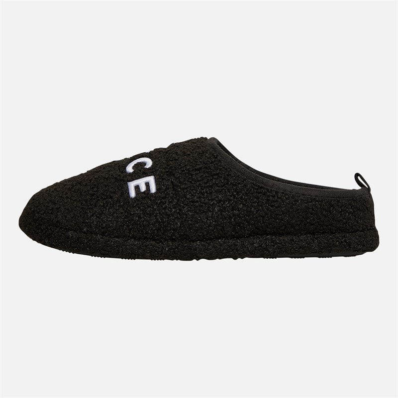 NICCE Mens Kensin Borg Mule Slippers Black - Image 2